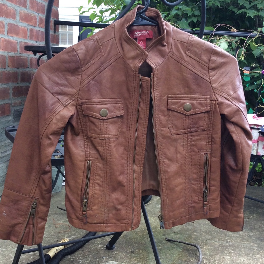 Girls Faux Leather Jacket